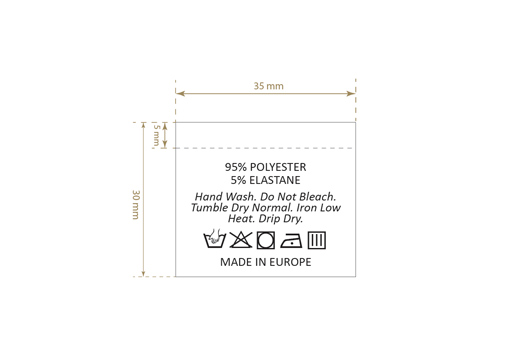 Laundry care label Model TC-M194