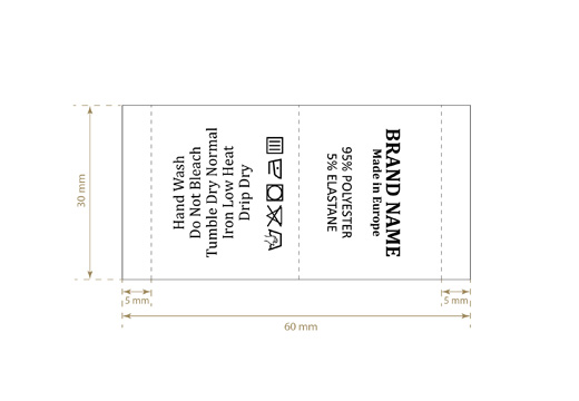 Laundry care label Model TC-M30