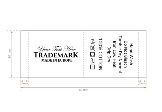 Laundry care label Model TC-M33