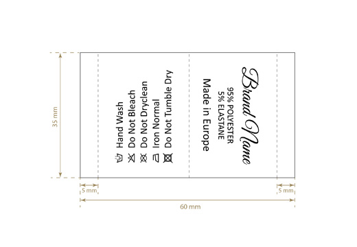 Laundry care label Model TC-M40