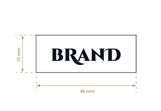 Printed textile label Short Style Model TL-M5